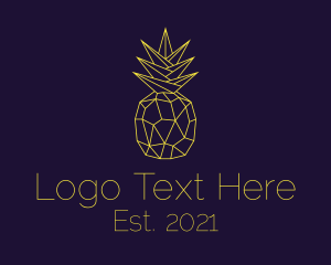Vegetarian - Minimal Pineapple Fruit logo design