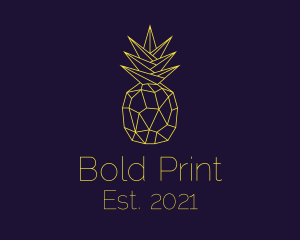 Minimal Pineapple Fruit logo design