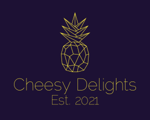 Minimal Pineapple Fruit logo design