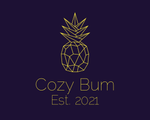 Minimal Pineapple Fruit logo design