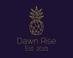 Minimal Pineapple Fruit logo design