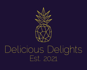 Minimal Pineapple Fruit logo design