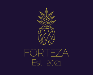 Minimal Pineapple Fruit logo design