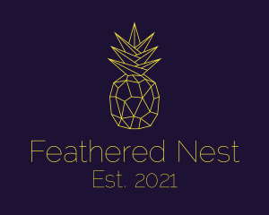 Minimal Pineapple Fruit logo design