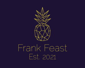 Minimal Pineapple Fruit logo design