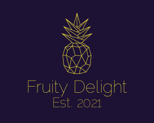 Minimal Pineapple Fruit logo design