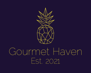 Minimal Pineapple Fruit logo design