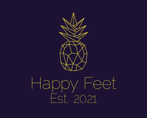 Minimal Pineapple Fruit logo design