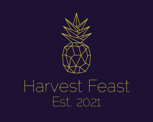 Minimal Pineapple Fruit logo design