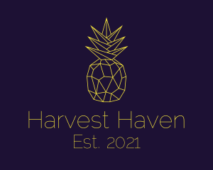 Minimal Pineapple Fruit logo design