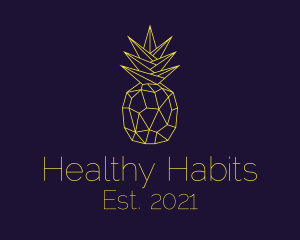 Minimal Pineapple Fruit logo design