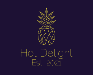 Minimal Pineapple Fruit logo design