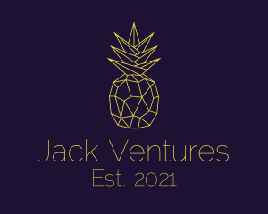 Minimal Pineapple Fruit logo design