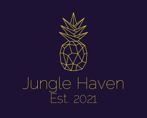 Minimal Pineapple Fruit logo design