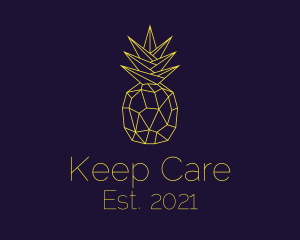 Minimal Pineapple Fruit logo design