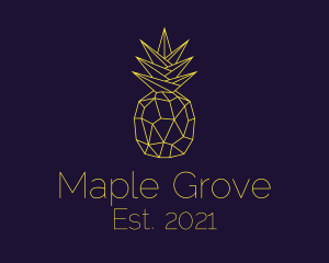 Minimal Pineapple Fruit logo design