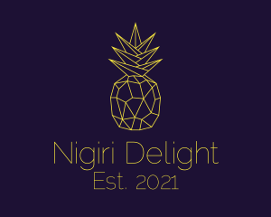 Minimal Pineapple Fruit logo design