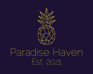 Minimal Pineapple Fruit logo design