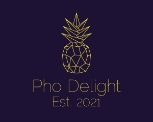 Minimal Pineapple Fruit logo design