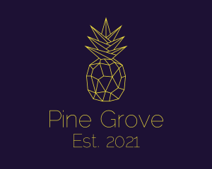 Minimal Pineapple Fruit logo design