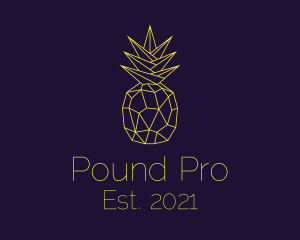 Minimal Pineapple Fruit logo design