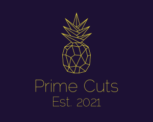 Minimal Pineapple Fruit logo design