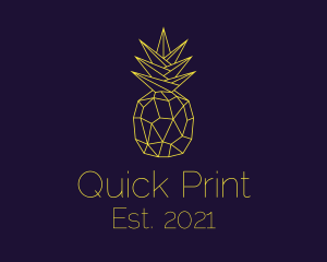 Minimal Pineapple Fruit logo design