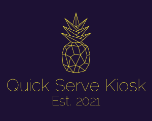 Minimal Pineapple Fruit logo design