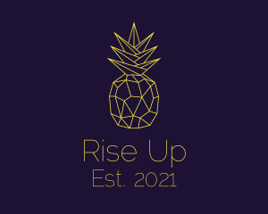 Minimal Pineapple Fruit logo design