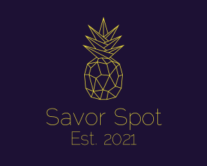 Minimal Pineapple Fruit logo design