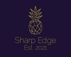 Minimal Pineapple Fruit logo design