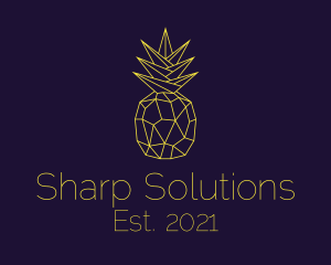 Sharp - Minimal Pineapple Fruit logo design