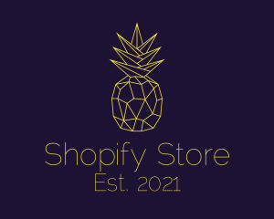 Minimal Pineapple Fruit logo design