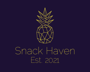 Minimal Pineapple Fruit logo design