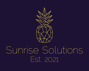 Minimal Pineapple Fruit logo design