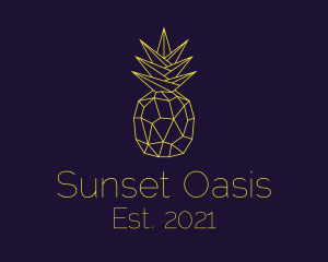 Minimal Pineapple Fruit logo design