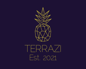 Minimal Pineapple Fruit logo design