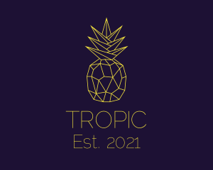 Minimal Pineapple Fruit logo design