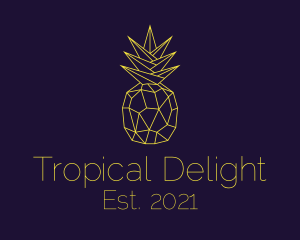 Minimal Pineapple Fruit logo design