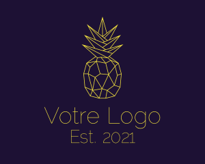 Minimal Pineapple Fruit logo design