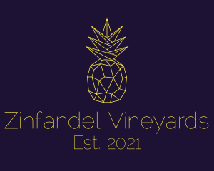 Minimal Pineapple Fruit logo design