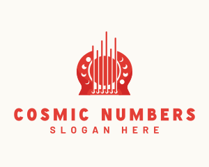 Guitar Musician Cosmic logo design