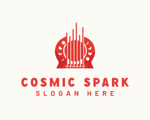 Guitar Musician Cosmic logo design