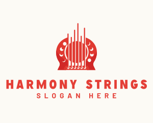 Strings - Guitar Musician Cosmic logo design