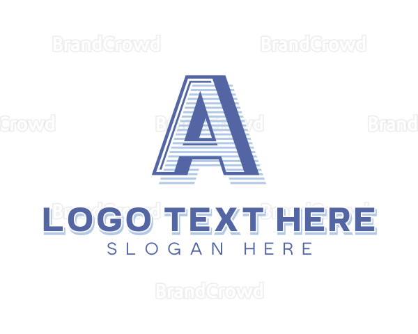 Corporate Stripes Letter A Logo