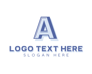 Company - Corporate Stripes Letter A logo design