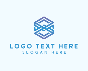 Gradient - Modern Cube Application logo design