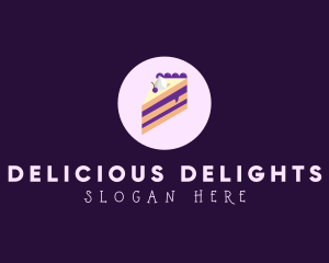 Blueberry Cake Slice logo design