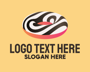 Pop Art - Psychedelic Glazed Donut logo design