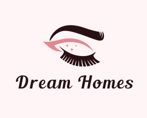 Waxing - Eyebrow & Lashes Makeup logo design